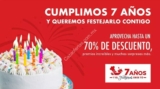 Promoción Sin Delantal 7 Años: hasta 70% de descuento y 6º pedido Gratis