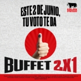 Promoción Voto Sirloin Stockade: Recibe un cupón 2×1 en buffet para tu siguiente visita