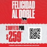 Cupón Sirloin Stockade 2 buffets por $259