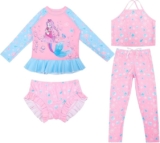 Traje de baño para niñas de 4 piezas baja a un precio buenísimo