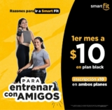 Promoción Smart Fit: Primer mes a sólo $10 en plan Black e inscripción a $10 en ambos planes