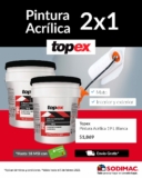 2×1 en pintura acrílica marca topex en Sodimac