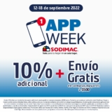 App Week Sodimac del 12 al 18 de septiembre: 10% de descuento adicional + envío gratis por la app