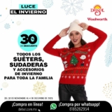 En Del Sol y Woolworth 30% de descuento en suéteres, sudaderas y accesorios de invierno