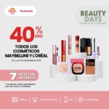 Beauty Days Del Sol y Woolworth: 40% de descuento en Cosméticos Maybelline, L’Oréal y más