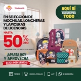 Promo Del Sol y Woolworth: Hasta 50% de descuento en Mochilas, Loncheras y Lapiceras de licencias