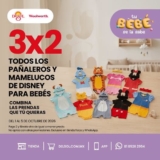 Promo Del Sol y Woolworth: 3×2 en todos los pañaleros y mamelucos de Disney para bebés