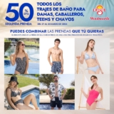 Segundo a mitad de precio en Trajes de baño en Del Sol y Woolworth solo por hoy