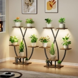 Oferta flash: en Juego de 2 estantes de madera y metal para plantas bajan de precio