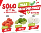 Folleto Soriana Días Rendidores 13 y 14 de abril 2022