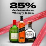 En Soriana.com 25% de descuento en whisky y tequila hoy 19 de diciembre