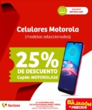 Cupón Soriana 25% de descuento en celulares Motorola