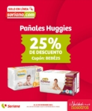 Cupón Soriana 25% de descuento en pañales Huggies