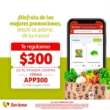 Cupón Soriana Julio Regalado $300 de descuento en tu primera compra en la App