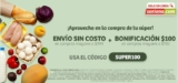 Cupón Soriana de $100 de bonificación + envío gratis en pedidos de supermercado