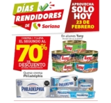 Folleto Soriana Días Rendidores 23 de febrero: 2do al 70% en atunes, detergentes y más
