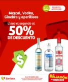 En Soriana.com segundo a mitad de precio en mezcal, vodka, ginebra y aperitivos