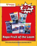 En Soriana Mercado 20% de descuento en ropa Fruit of the Loom
