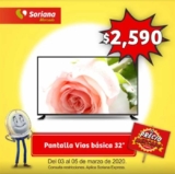 Pantalla Vios de 32″ a sólo $2,590 en Soriana Mercado