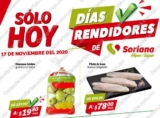Folleto Soriana Días Rendidores 17 de noviembre 2020: 70% de descuento en 2º queso y más