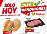 Folleto Soriana Días Rendidores 18 de noviembre 2020