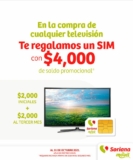 En Soriana compra una pantalla y llévate de regalo un SIM con $4,000 pesos de saldo