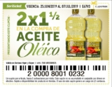 Cupón Soriana Soriticket de 2×1½ en aceite comestible Oléico