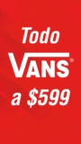 Todo Vans a $599 en Sportico