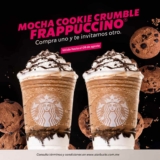 En Starbucks 2×1 en bebidas Mocha Cookie Crumble Frappuccino