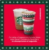 Cupón Starbucks 2×1 en lattes y cappuccinos