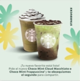 Cupón Starbucks 2×1 en Choco Mint Cloud Macchiato o Choco Mint Frappuccino