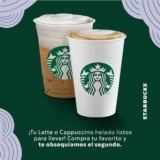 Cupón Starbucks 2×1 en bebidas participantes del 22 al 25 de febrero