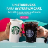 2×1 en bebidas participantes en Starbucks de 3:00 a 5:00 pm hasta el 30 de enero