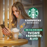 En Starbucks bebidas participantes a sólo $49 con Starbucks Rewards esta semana