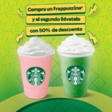 En Starbucks llévate el segundo frappuccino a mitad de precio