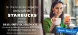 Promoción Starbucks American Express: $50 pesos de descuento en compras de $150 o más