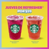 Jueves de Refresher Starbucks: Refreshers a sólo $59 los jueves
