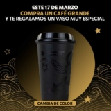 En Starbucks compra un café grande y llévate GRATIS vaso reusable que cambia de color hoy 17 de marzo