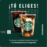 2×1 en bebidas heladas en Starbucks con cupón