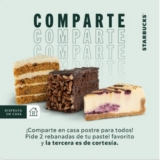 Cupón Starbucks 3×2 en rebanadas de pastel