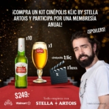 Pack Stella Artois Cinépolis Klic con renta de película de regalo