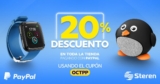 Cupón Steren de 20% de descuento en toda la tienda pagando con Paypal