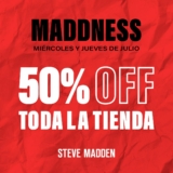 Steve Madden Madness: 50% de descuento en toda la tienda los miércoles y jueves de julio