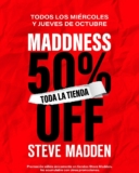 Steve Madden Madness: Toda la tienda con 50% off los miércoles y jueves de octubre