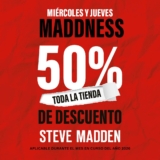 Steve Madden Maddness: 50% de descuento en toda la tienda los miércoles y jueves de julio 2026