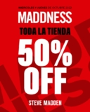 Steve Madden Madness: 50% de descuento los miércoles y jueves de octubre