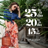 Cascada de descuentos Studio F: Hasta 25% de descuento directo dependiendo las prendas que lleves