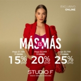 Promoción Studio F Más es Más: Hasta 25% de descuento directo dependiendo la cantidad que compres