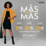 Promoción Más es Más Studio F: Descuentos escalonados de hasta el 25% en última colección