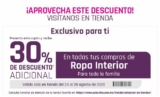 Cupón Suburbia de 30% de descuento adicional en ropa interior